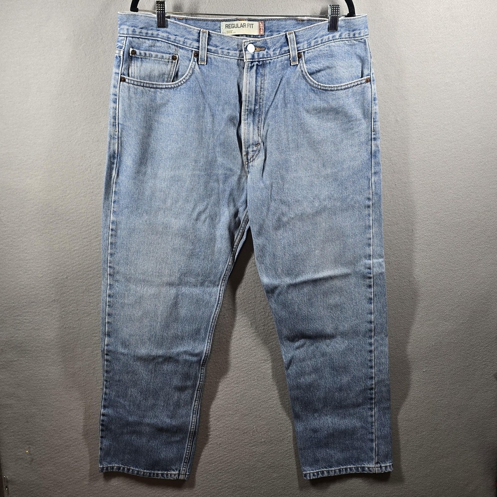 Vintage Levis 505 Jeans Mens 38x30 Denim Blue Regular Fit Straight Leg Y2K